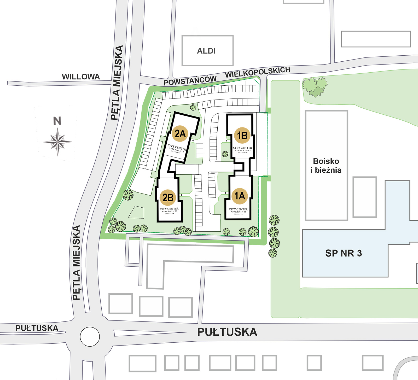 Plan osiedla Apartamenty ciechanów